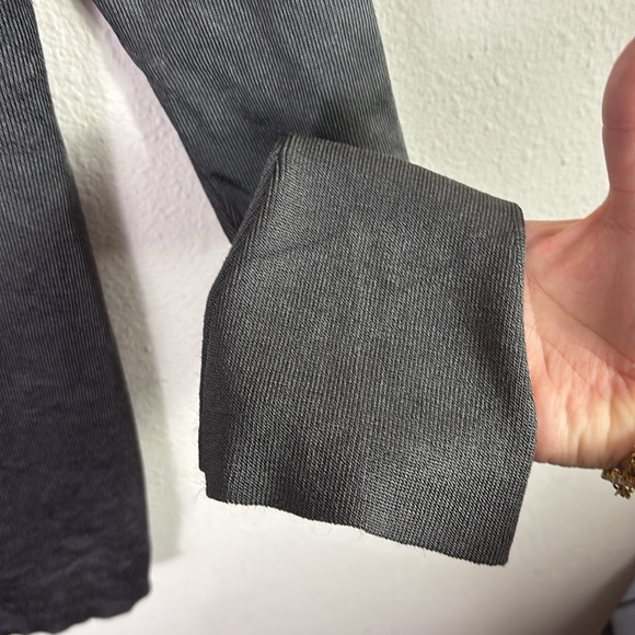 L’AGENCE Lucas longline button down ribbed cardigan dark grey size Medium - Picture 2 of 11